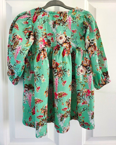 Next girls green floral - girls, smock