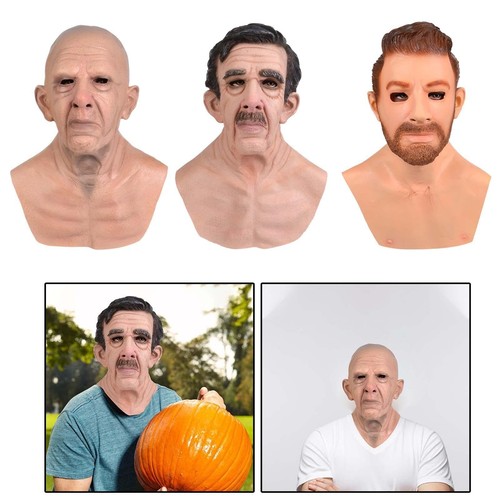 Realistic old man mask - realistic,