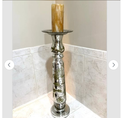 Tall mercury glass - tall, candle
