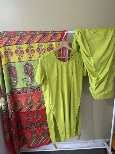 Lime green punjabi salwar - green,