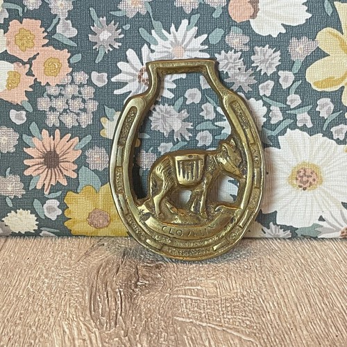 Vintage horse brass clovelly - vintage,