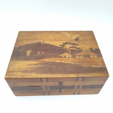 Japanese Puzzle Box Spring Loaded Veneer Lift Wooden Wood
