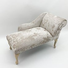120X46X57CM CREAM MINI CHAISE LONGUE