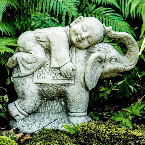 Solid stone buddha - stone, riding
