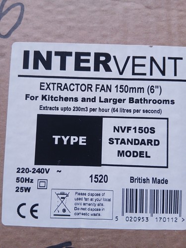 Manrose nvf150s intervent - nvf150s,