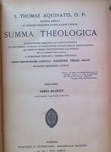 Summa theologica aquinatis - summa,