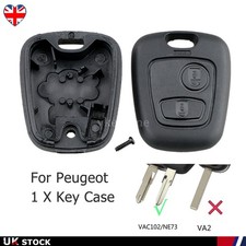 2Button Car Key Fob Case Replacement For Peugeot 107 207 307 407 106 206 306 406