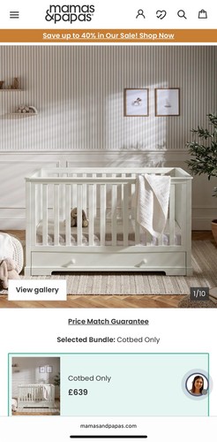 Mamas papas oxford cot preo - mamas,