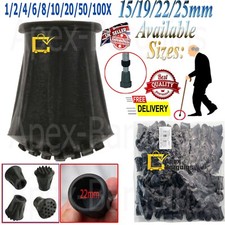 1/100pcs Rubber Walking Stick Ferrules Cane Crutch Bottom Grip End 15/19/22/25mm