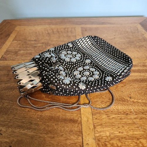 Vintage silver mesh bead - silver, mesh,