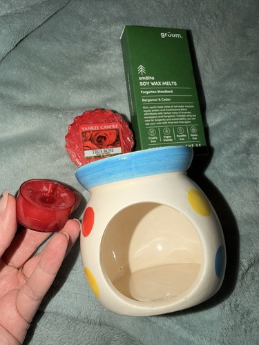 Polka dot ceramic wax burner - dot,
