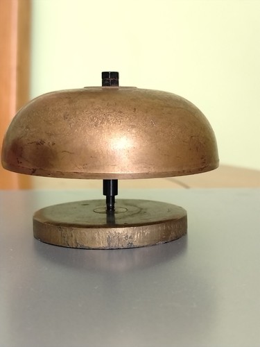 Antique cast brass clock bell
