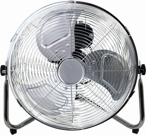 Chrome floor fan - fan, high