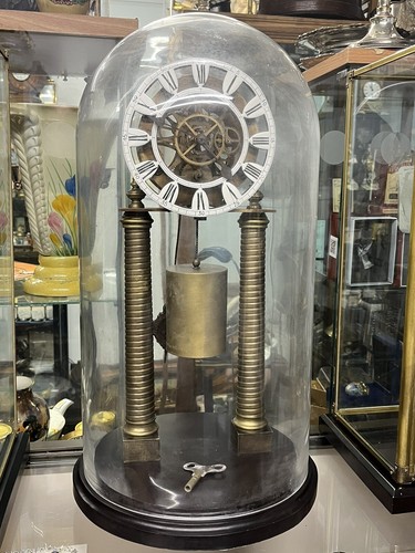 Skeleton clock with glass - skeleton,