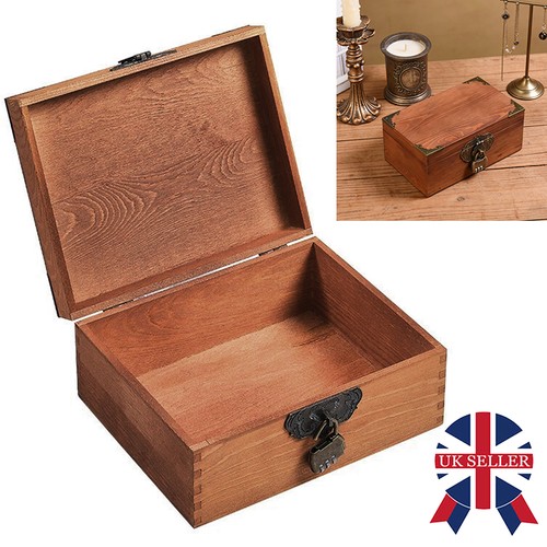 Wooden lockable storage box - lockable,
