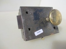 Antique Iron Door Rim Lock Old Victorian Brass Latch Knobs Handles Georgian