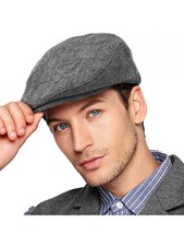 Mens Tweed Flat Cap Vintage