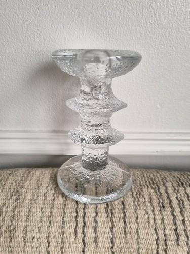 Iittala glass candlestick - glass,