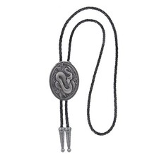 Western Embossing Pendant Bolo Tie Formal Neckwear Concert Tie Rodeos Necktie