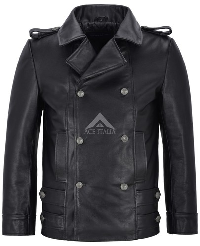 Men german leather coat - men's,