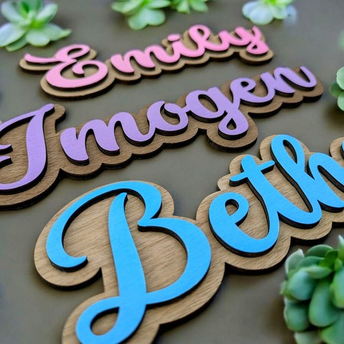 Personalised wooden name sign - personalised,