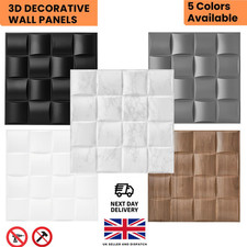 3D Wall Panels  | DIY Interior & 3D Decorative Square Grid Lattice 50x50 cm