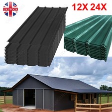 12/24X Metal Cladding Roof Sheets Corrugated Garage Carport Shed Roofing Panels