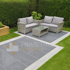 Porcelain Edging Setts Cathedral Anthracite 20x10x2cm Border Tiles – 18 Per Box