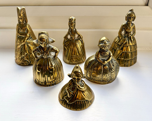 Vintage brass lady - vintage, figure