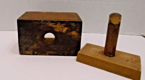 Antique wooden butter mould - butter,