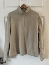 Women's Beige Half Zip Fleece