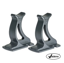 PAIR OF UNIVERSAL COLUMN RADIATOR SUPPORT FEET GREY FOR CAST IRON TRADITIONAL