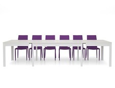 Extendable Table Rectangular White Ash Modern Design Lunch Studio