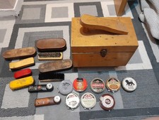 SHOE SHINE BOX WITH BRUSHES