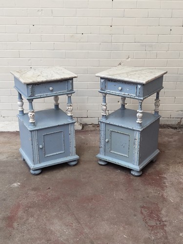 Antique pair painted chippy - antique,
