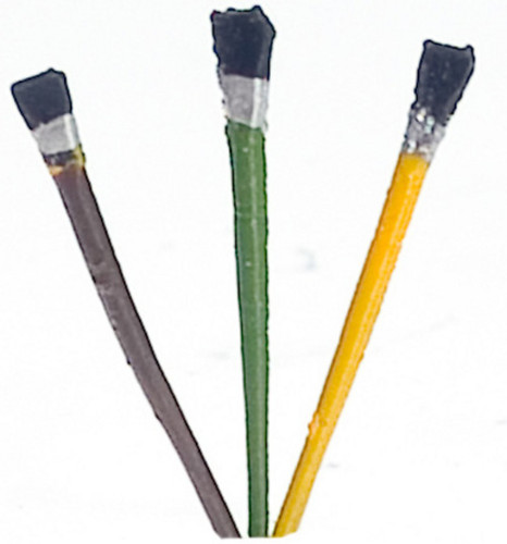 Three paint brushes dolls - three,