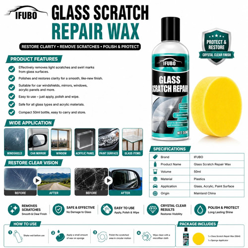 Car glass scratch repair paste - car,