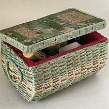 Antique Vintage Wicker Sewing