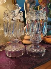1 Pair Vintage Waterford Crystal "LISMORE" Candelabras 10”Tall 