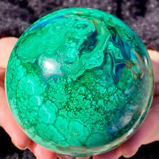 2.75LB Natural malachite ball quartz crystal energy ball reiki healing