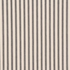 Cotton Kent Ticking Stripe Black | Herringbone Weave | Curtain Upholstery