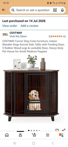 Costway corner dog crate - corner,