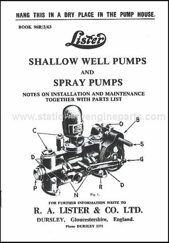 Lister shallow well pumps and - well,
