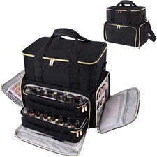 Large Nail Polish Varnish Organiser Manicure Carry Case UV Lamp Bag Storage