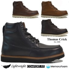 MENS MEMORY FOAM WALKING HIKING MILITARY DESERT CHUKKA ARMY COMBAT WORK BOOTS