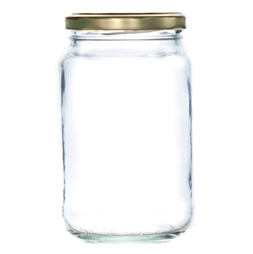 1lb glass jam - glass, lids