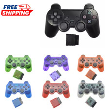 Wireless Game Controller Dual Shock Vibration Gamepad For PS2 Console UK