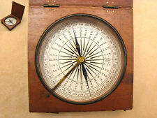Unsigned Francis Barker Victorian mahogany cased pocket compass, circa 1860.
