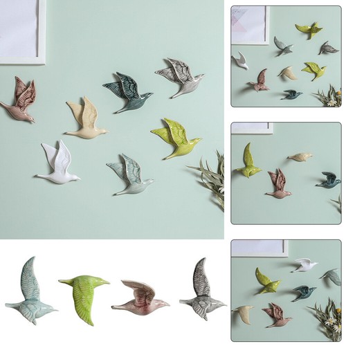 Ceramic swallows wall - 3d,