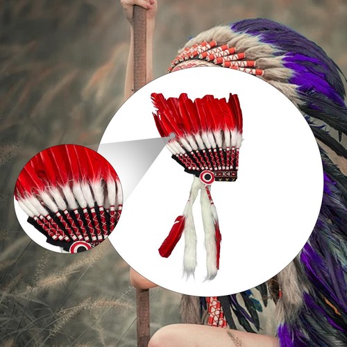 Artificial feather headdress - artificial,